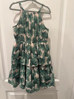 Janie and Jack Green Leaf Tiered Sundress
